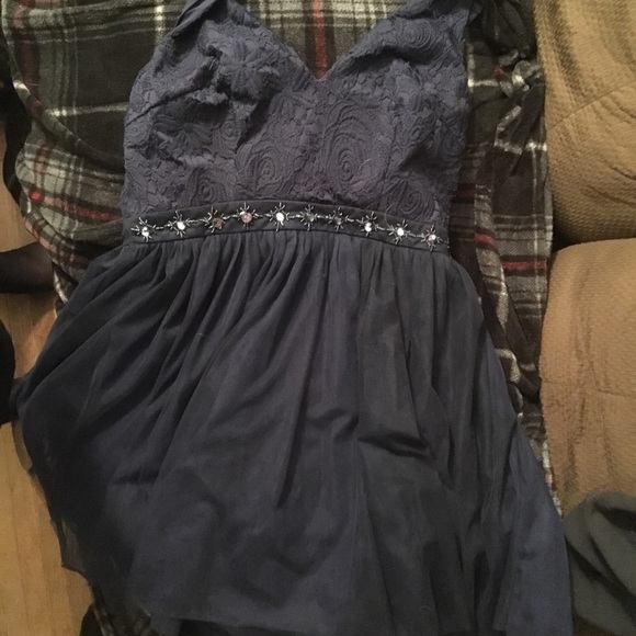 Navy Blue Formal Dress - Picture 3 of 3